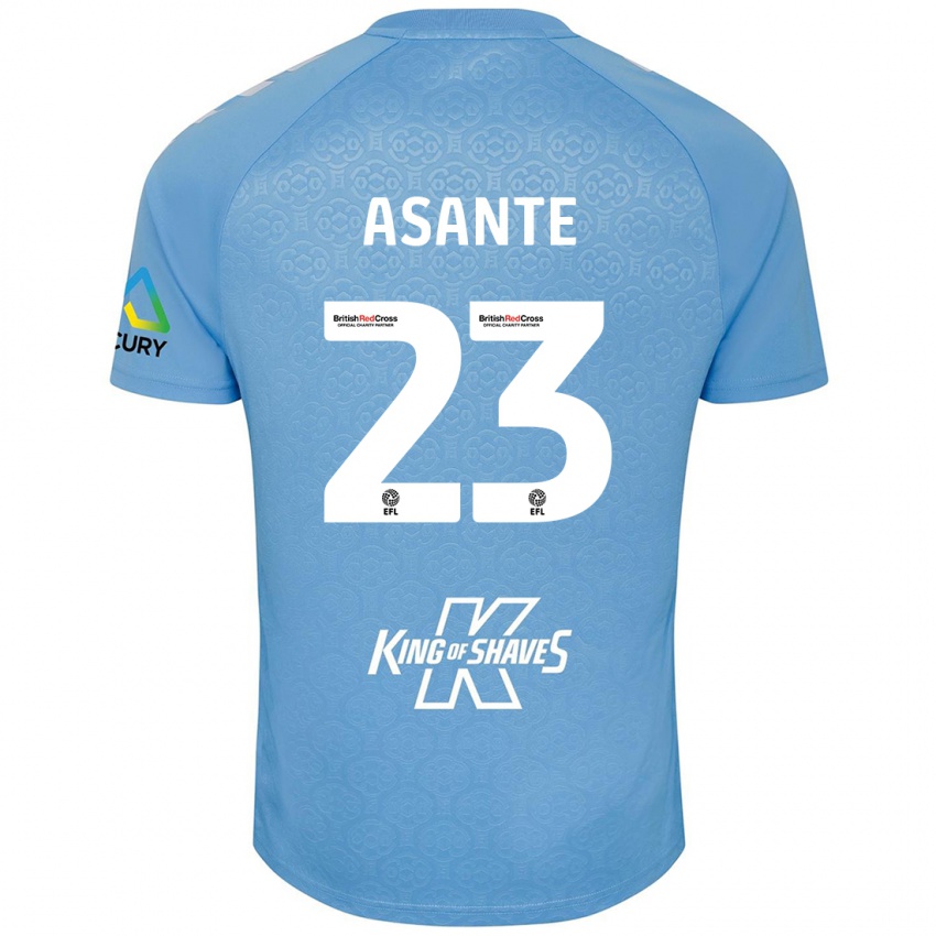 Niño Camiseta Brandon Thomas-Asante #23 Azul Blanco 1ª Equipación 2024/25 La Camisa