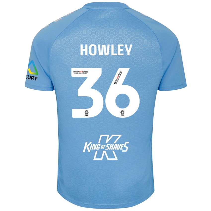 Niño Camiseta Ryan Howley #36 Azul Blanco 1ª Equipación 2024/25 La Camisa