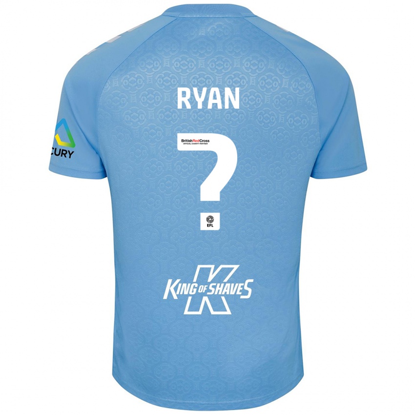 Niño Camiseta Kain Ryan #0 Azul Blanco 1ª Equipación 2024/25 La Camisa