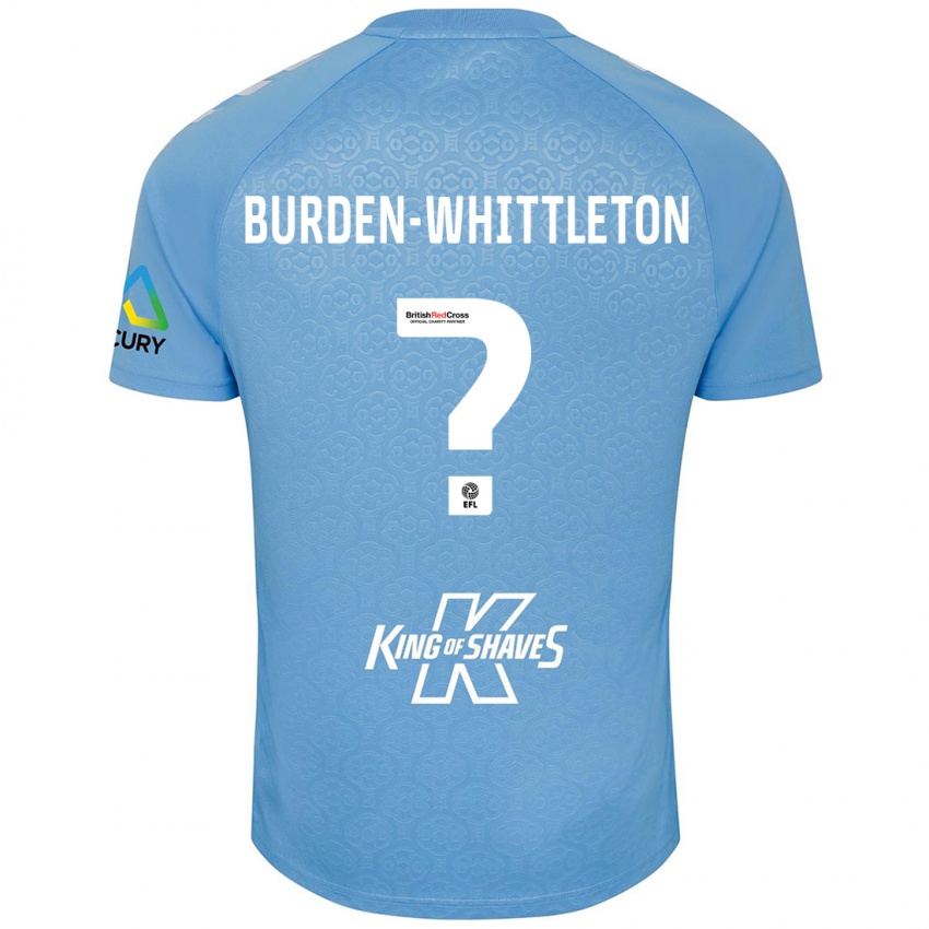 Niño Camiseta Charlie Burden-Whittleton #0 Azul Blanco 1ª Equipación 2024/25 La Camisa