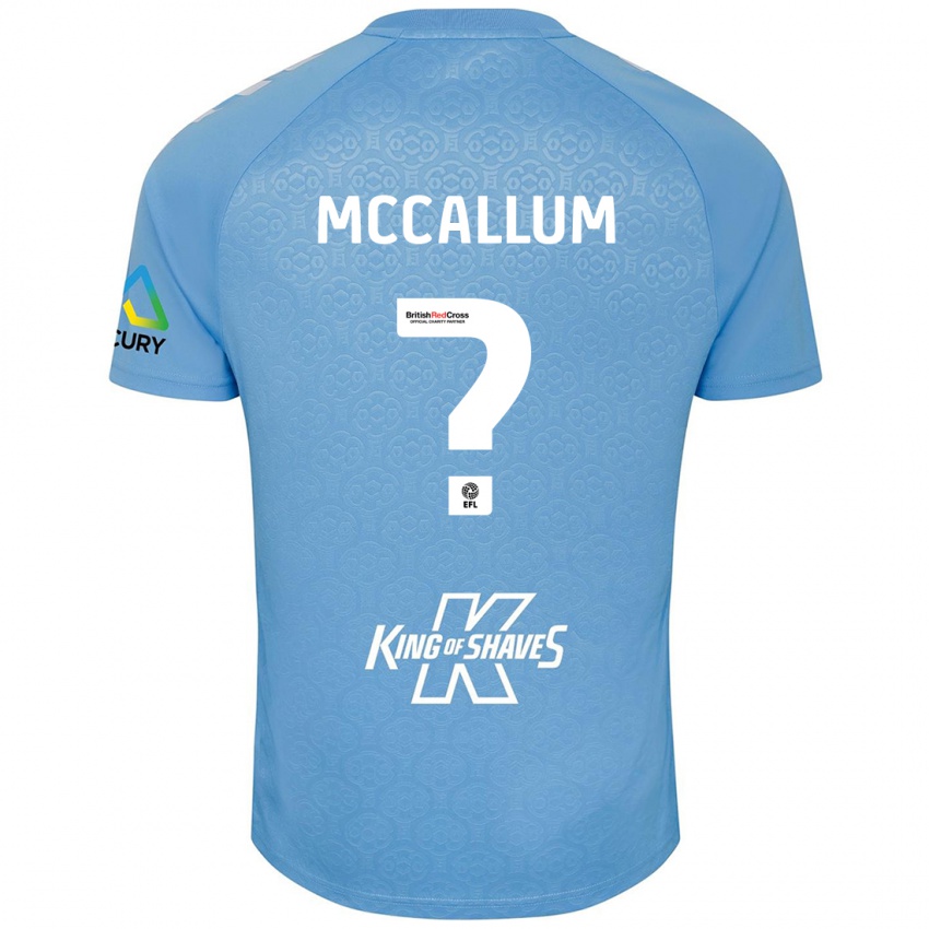 Niño Camiseta Joseph Mccallum #0 Azul Blanco 1ª Equipación 2024/25 La Camisa