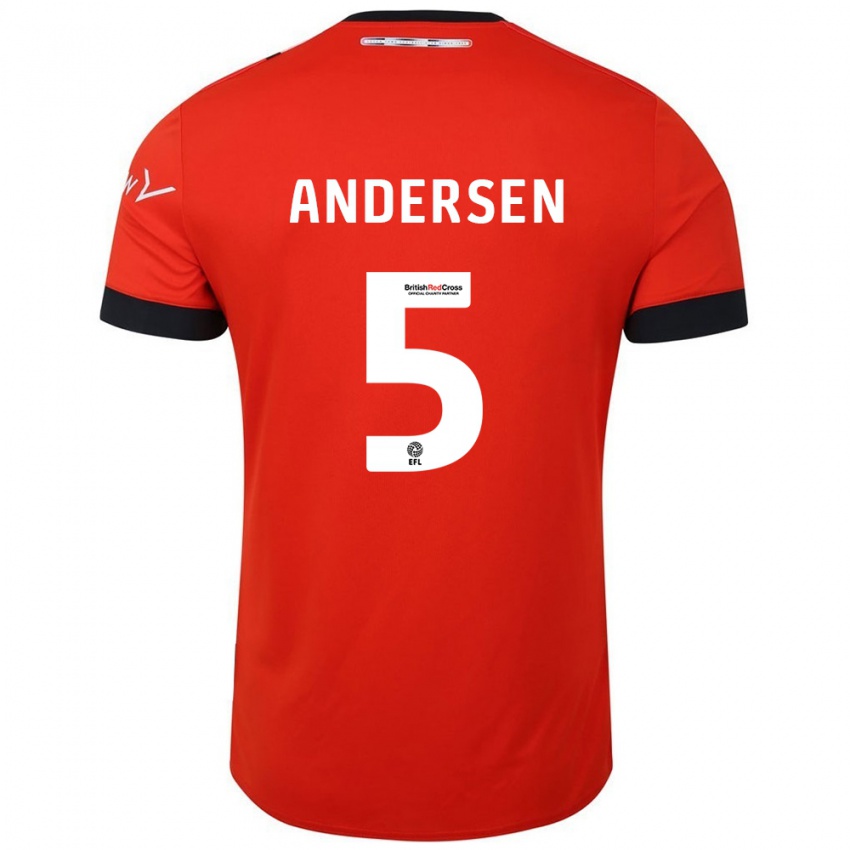 Niño Camiseta Mads Andersen #5 Naranja Negro 1ª Equipación 2024/25 La Camisa