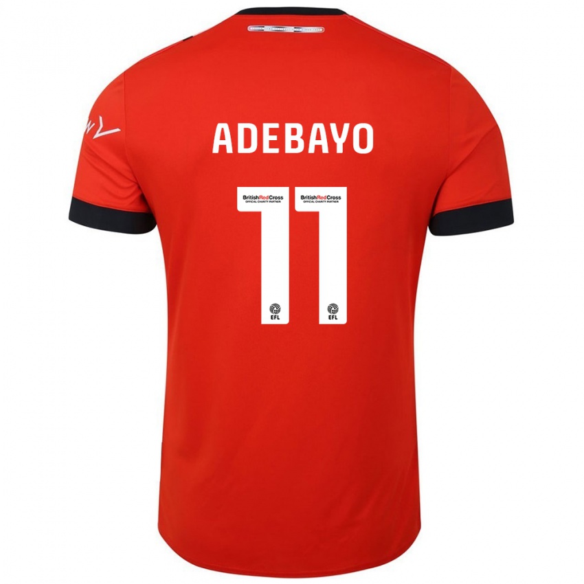 Niño Camiseta Elijah Adebayo #11 Naranja Negro 1ª Equipación 2024/25 La Camisa