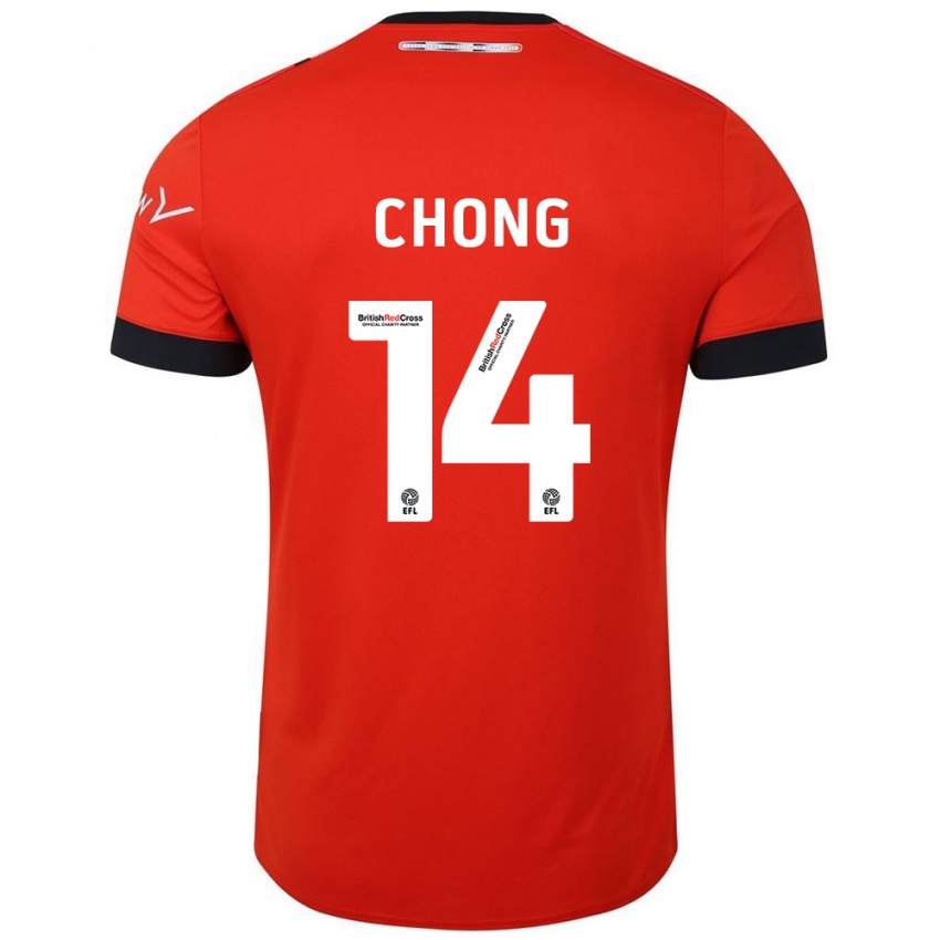 Niño Camiseta Tahith Chong #14 Naranja Negro 1ª Equipación 2024/25 La Camisa