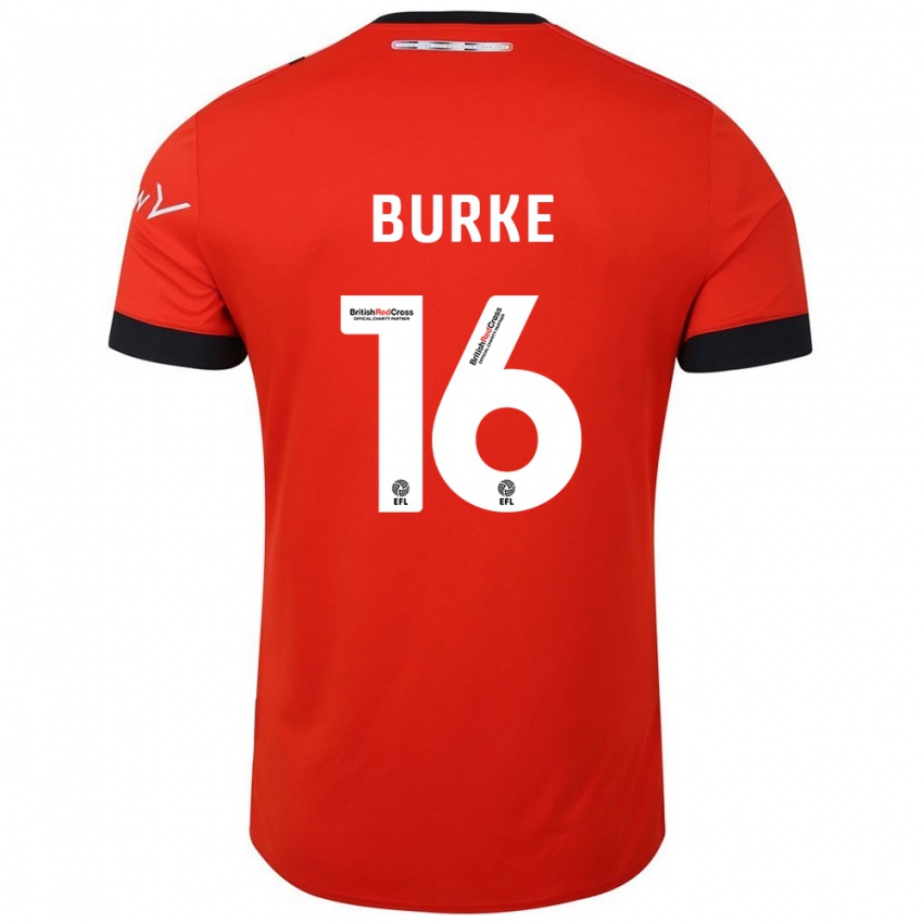 Niño Camiseta Reece Burke #16 Naranja Negro 1ª Equipación 2024/25 La Camisa