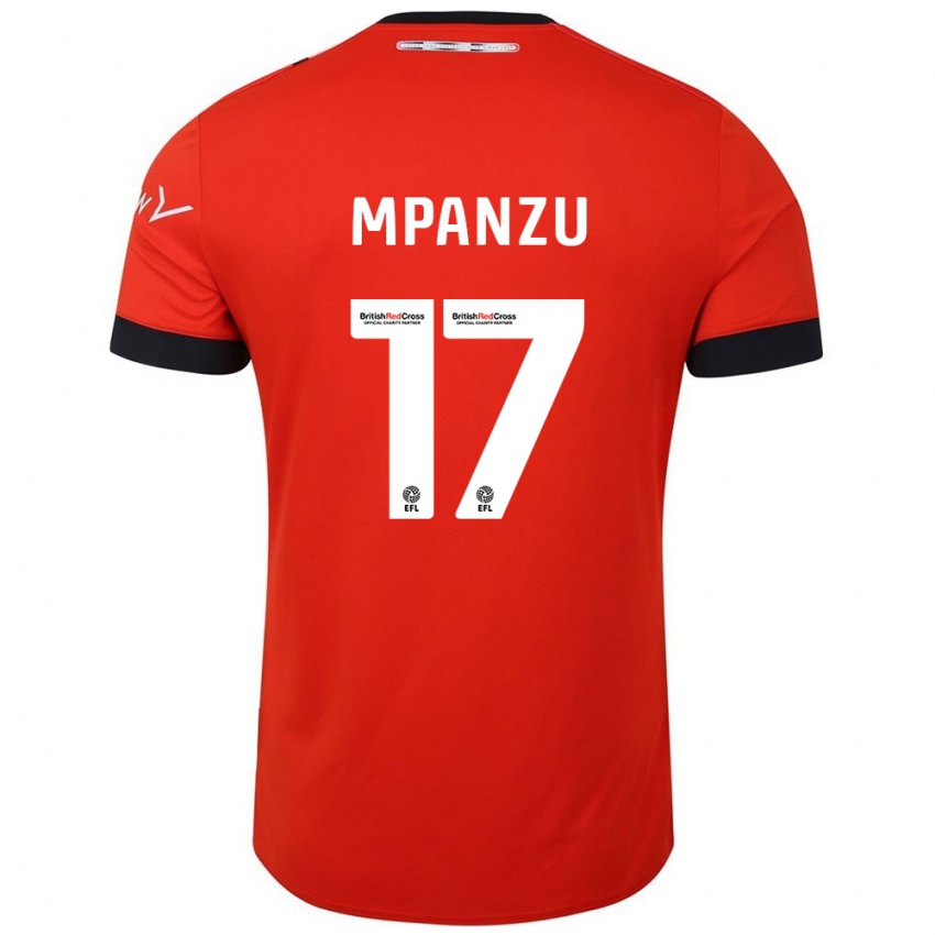 Niño Camiseta Pelly Ruddock Mpanzu #17 Naranja Negro 1ª Equipación 2024/25 La Camisa