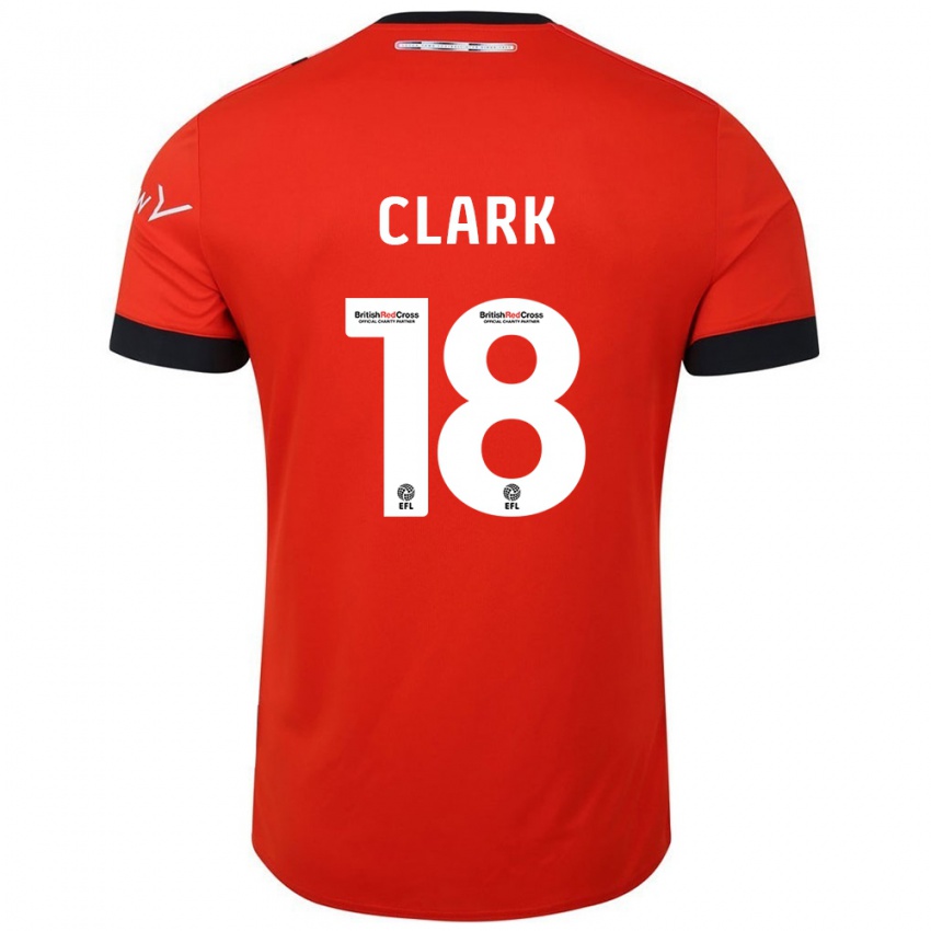 Niño Camiseta Jordan Clark #18 Naranja Negro 1ª Equipación 2024/25 La Camisa