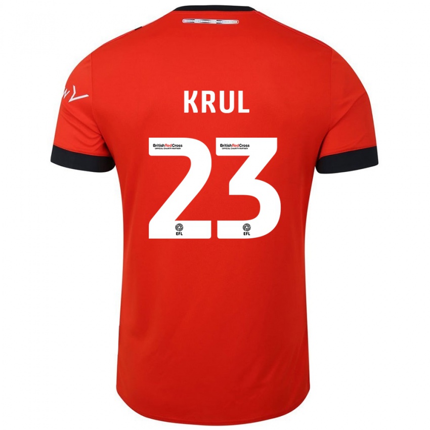 Niño Camiseta Tim Krul #23 Naranja Negro 1ª Equipación 2024/25 La Camisa