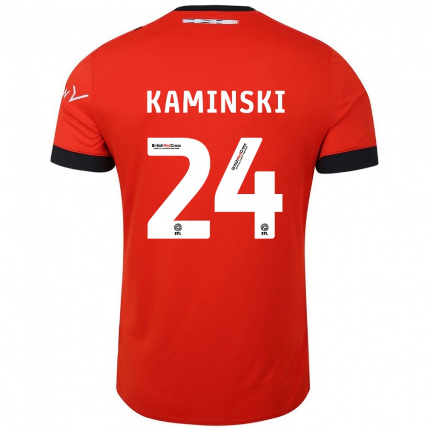 Niño Camiseta Thomas Kaminski #24 Naranja Negro 1ª Equipación 2024/25 La Camisa