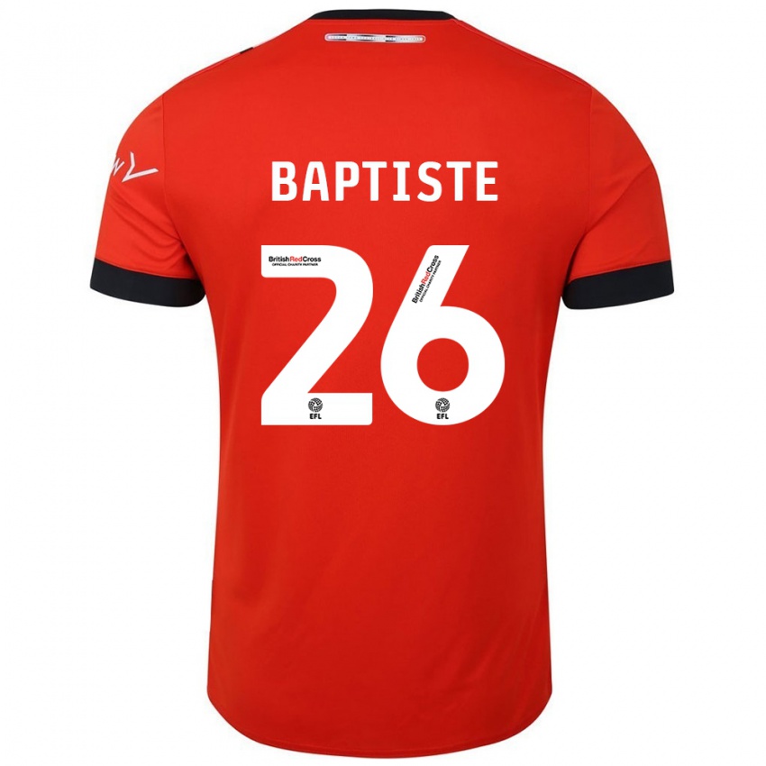 Niño Camiseta Shandon Baptiste #26 Naranja Negro 1ª Equipación 2024/25 La Camisa