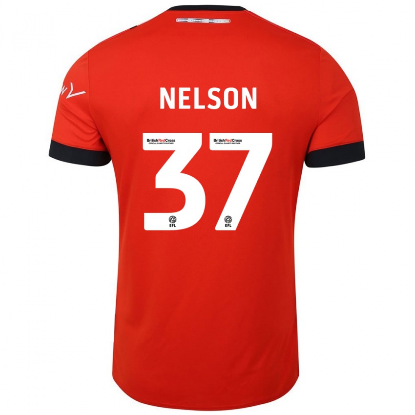 Niño Camiseta Zack Nelson #37 Naranja Negro 1ª Equipación 2024/25 La Camisa