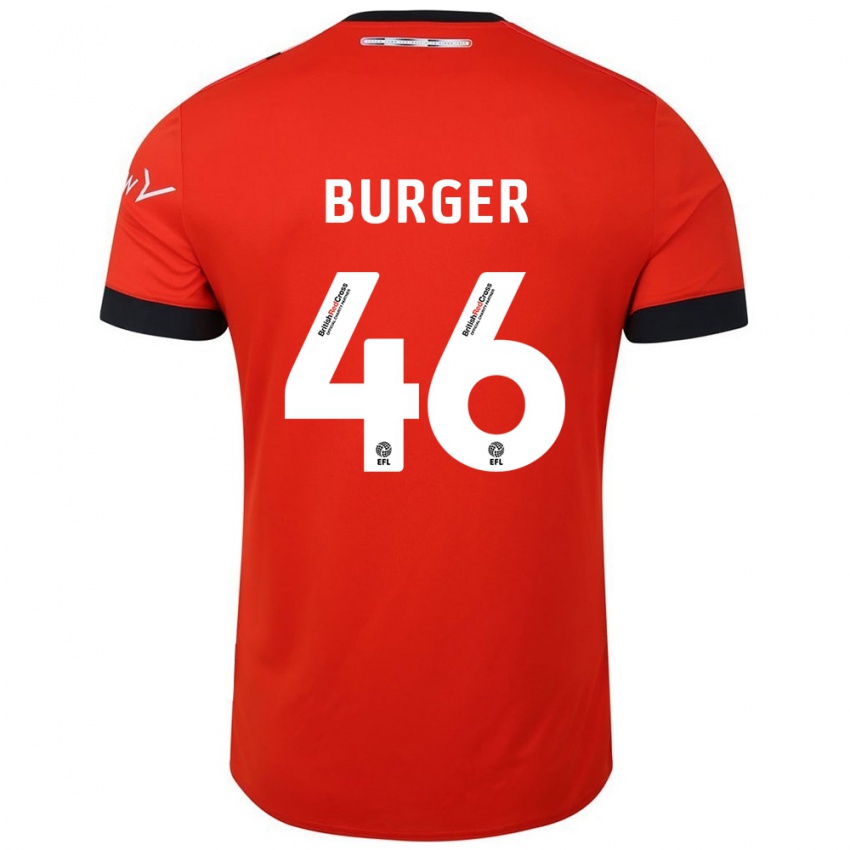 Niño Camiseta Jake Burger #46 Naranja Negro 1ª Equipación 2024/25 La Camisa