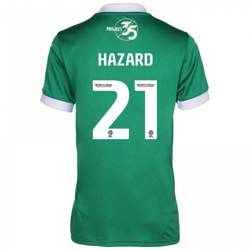 Niño Camiseta Conor Hazard #21 Verde Blanco 1ª Equipación 2024/25 La Camisa