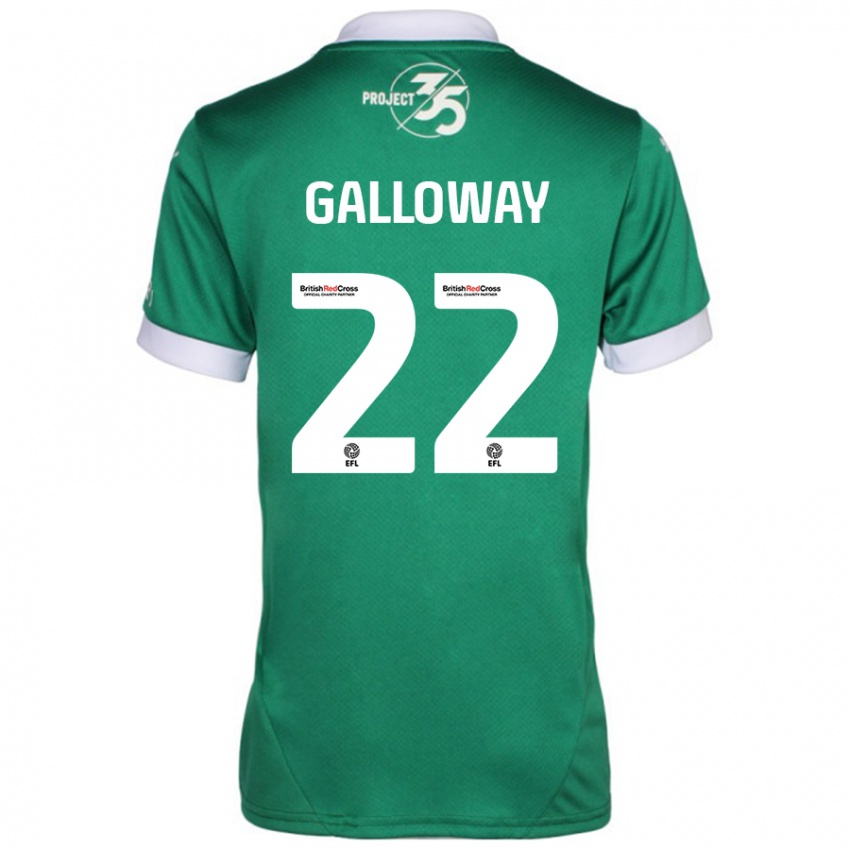 Niño Camiseta Brendan Galloway #22 Verde Blanco 1ª Equipación 2024/25 La Camisa