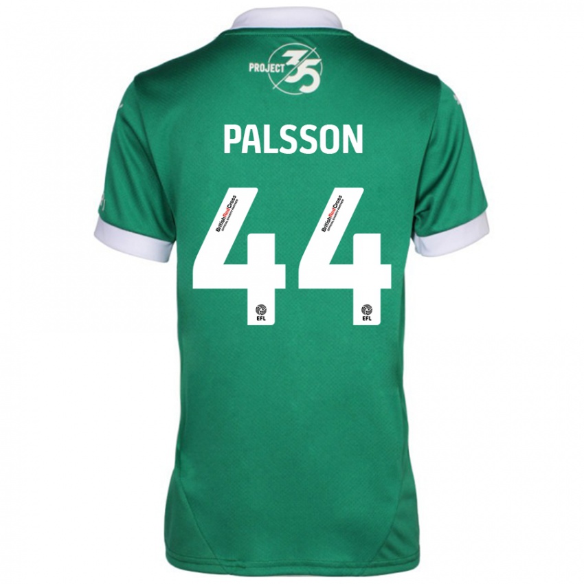 Niño Camiseta Victor Pálsson #44 Verde Blanco 1ª Equipación 2024/25 La Camisa