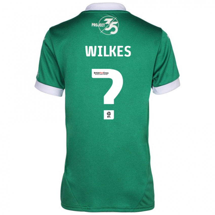 Niño Camiseta Finley Wilkes #0 Verde Blanco 1ª Equipación 2024/25 La Camisa