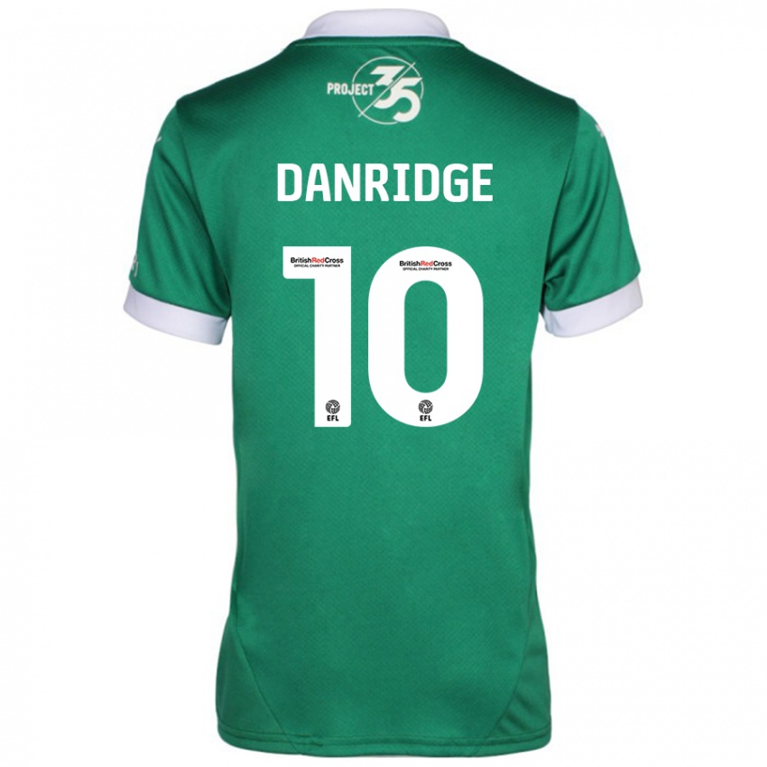 Niño Camiseta Rebecca Danridge #10 Verde Blanco 1ª Equipación 2024/25 La Camisa