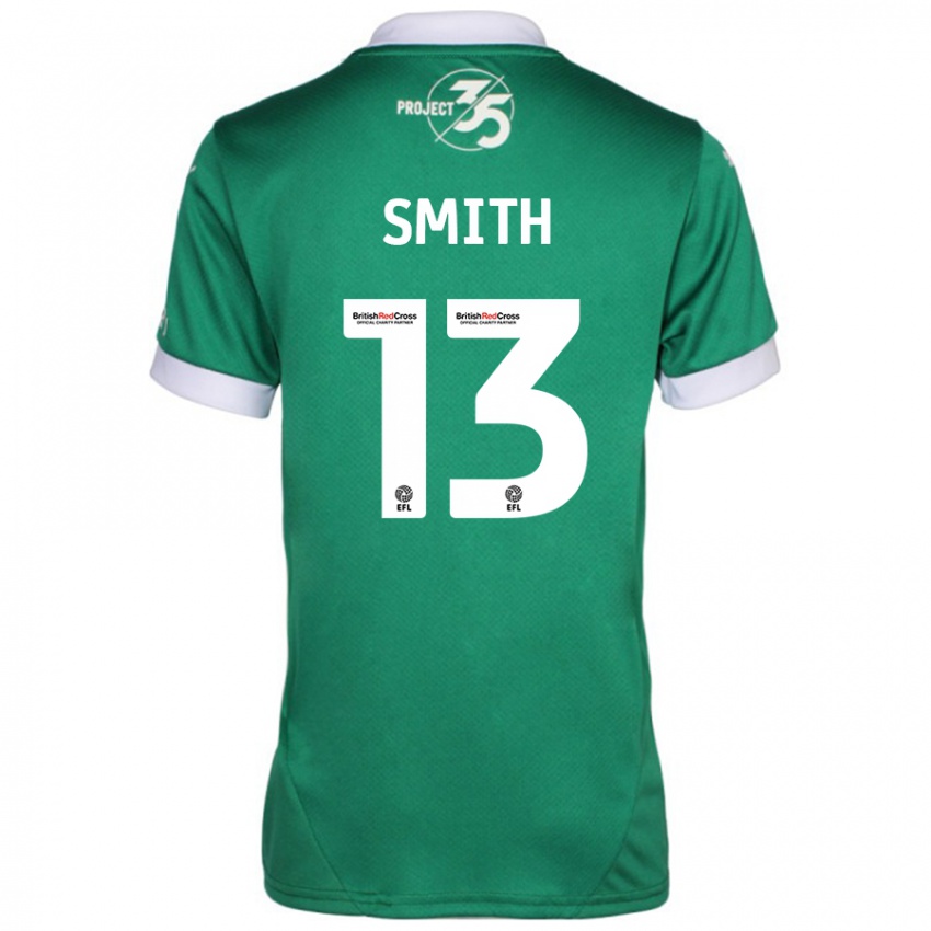 Niño Camiseta Grace Smith #13 Verde Blanco 1ª Equipación 2024/25 La Camisa