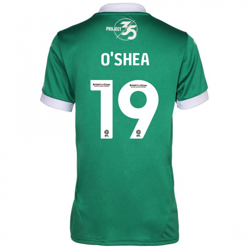 Niño Camiseta Erin O'shea #19 Verde Blanco 1ª Equipación 2024/25 La Camisa