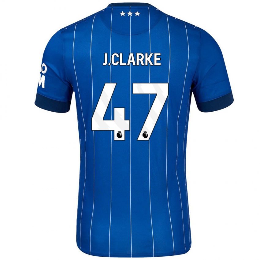 Niño Camiseta Jack Clarke #47 Azul Marino 1ª Equipación 2024/25 La Camisa