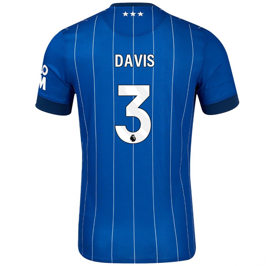 Niño Camiseta Leif Davis #3 Azul Marino 1ª Equipación 2024/25 La Camisa