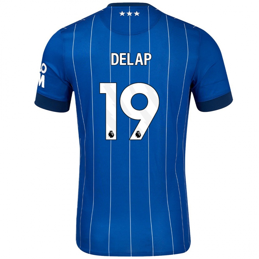 Niño Camiseta Liam Delap #19 Azul Marino 1ª Equipación 2024/25 La Camisa