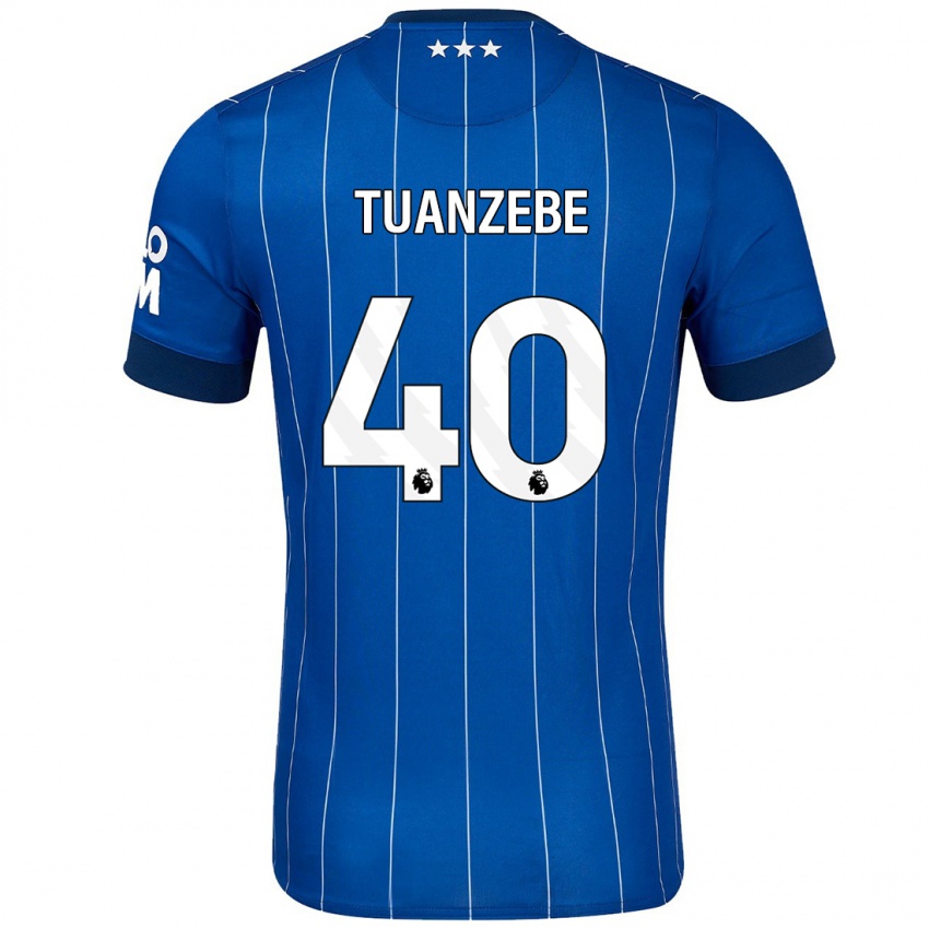 Niño Camiseta Axel Tuanzebe #40 Azul Marino 1ª Equipación 2024/25 La Camisa