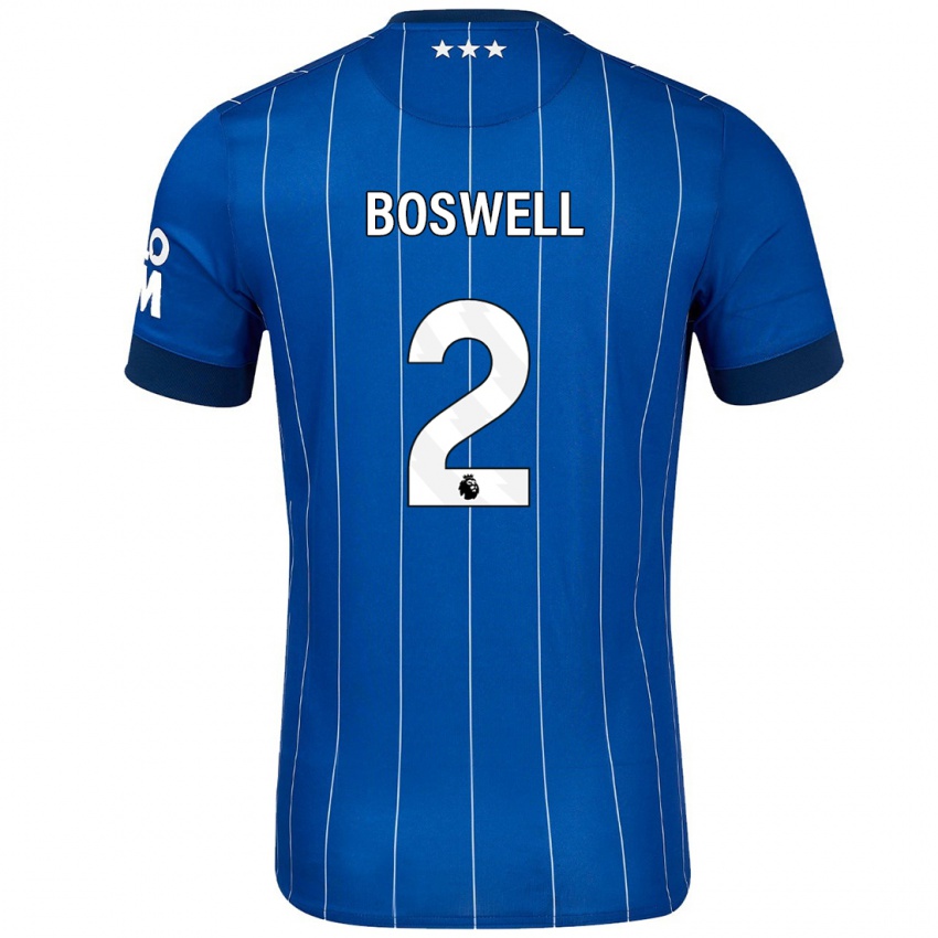 Niño Camiseta Maria Boswell #2 Azul Marino 1ª Equipación 2024/25 La Camisa