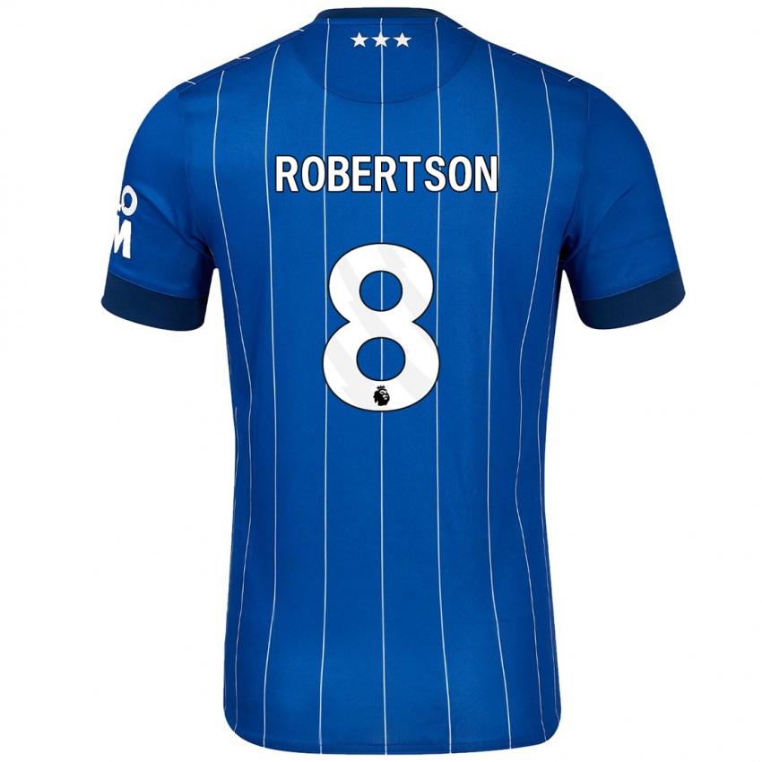 Niño Camiseta Kyra Robertson #8 Azul Marino 1ª Equipación 2024/25 La Camisa