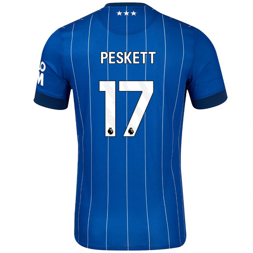 Niño Camiseta Sophie Peskett #17 Azul Marino 1ª Equipación 2024/25 La Camisa