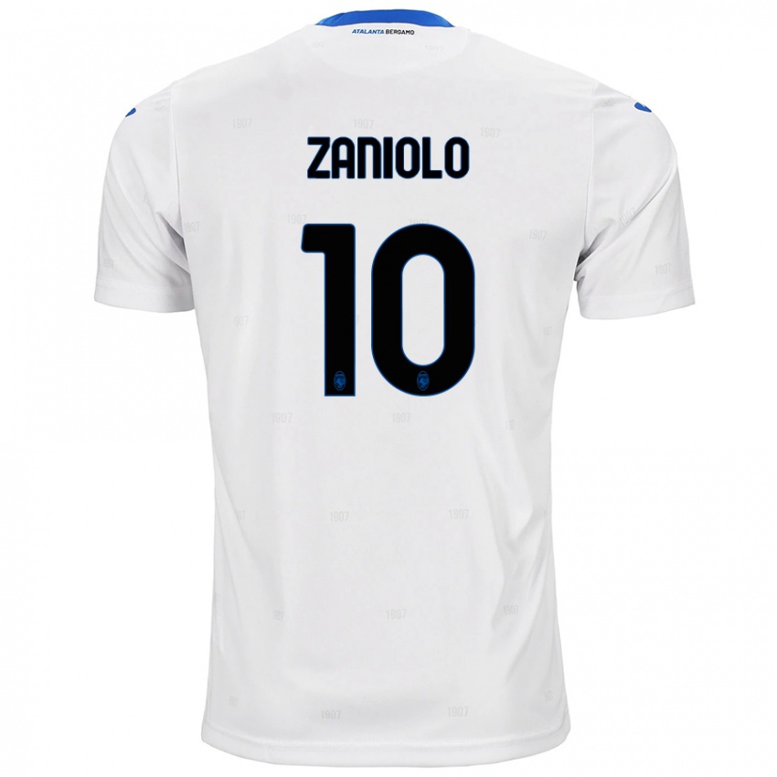 Niño Camiseta Nicolo Zaniolo #10 Blanco 2ª Equipación 2024/25 La Camisa