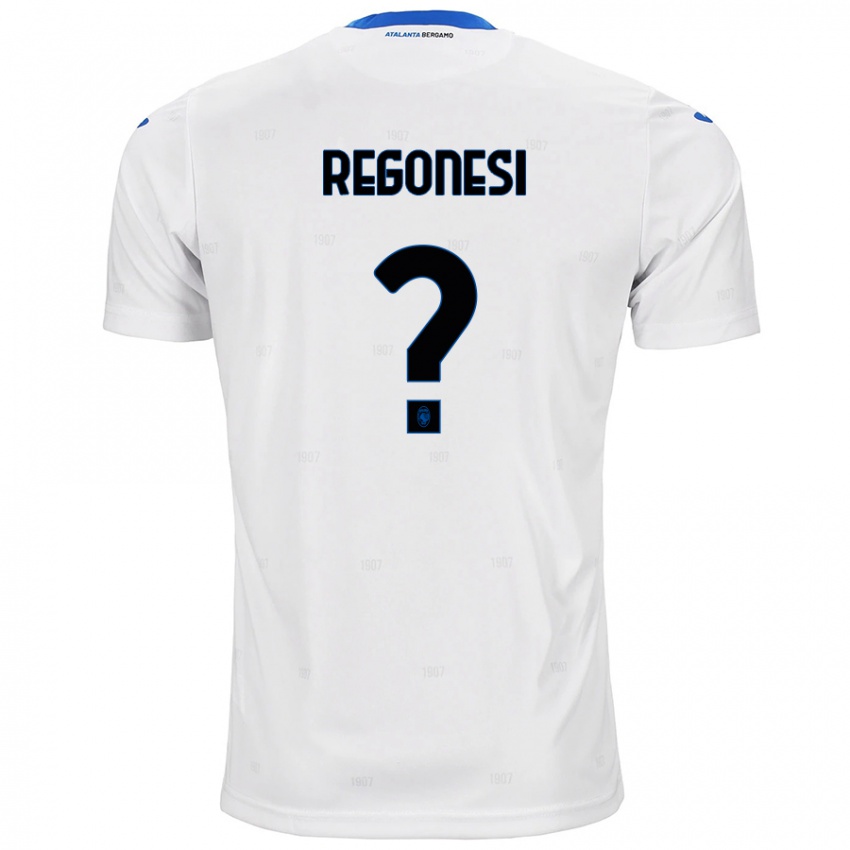 Niño Camiseta Nicolò Regonesi #0 Blanco 2ª Equipación 2024/25 La Camisa