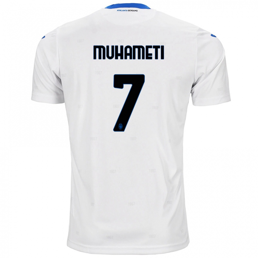 Niño Camiseta Endri Muhameti #7 Blanco 2ª Equipación 2024/25 La Camisa