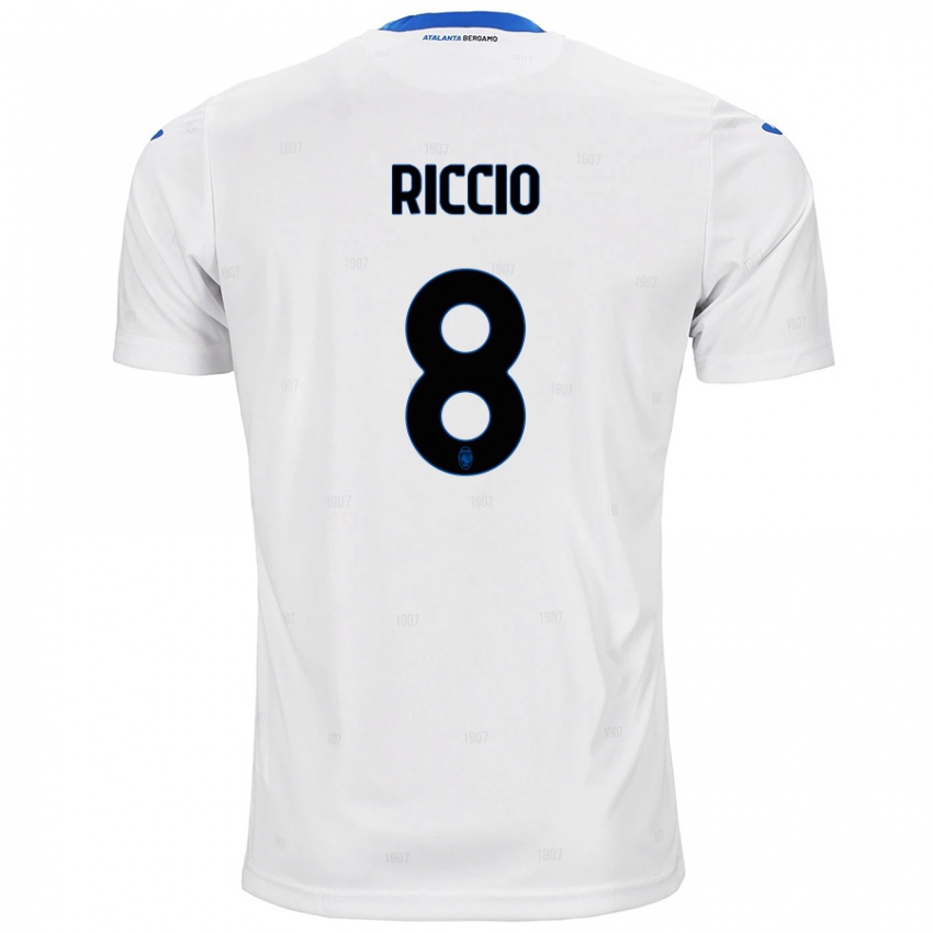 Niño Camiseta Lorenzo Riccio #8 Blanco 2ª Equipación 2024/25 La Camisa