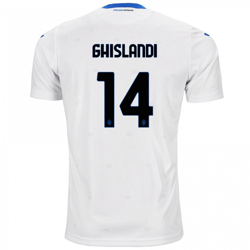 Niño Camiseta Davide Ghislandi #14 Blanco 2ª Equipación 2024/25 La Camisa