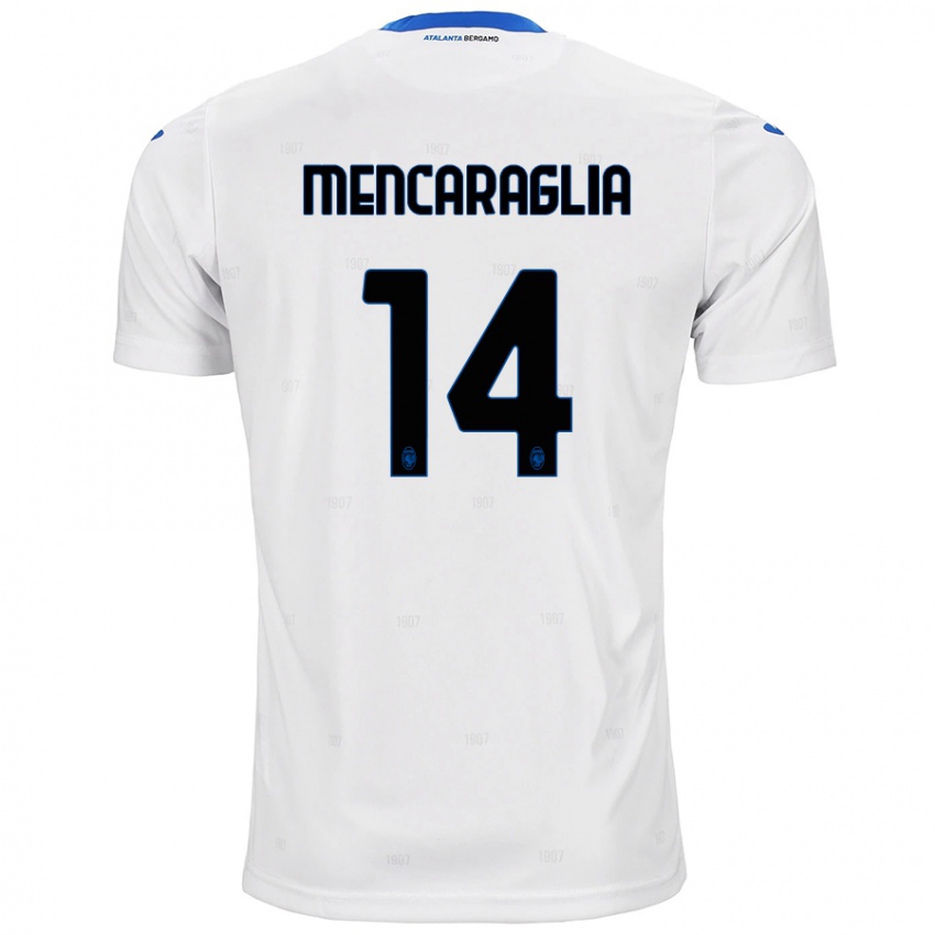 Niño Camiseta Filippo Mencaraglia #14 Blanco 2ª Equipación 2024/25 La Camisa