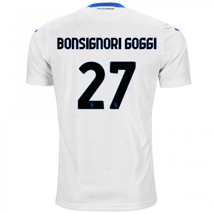 Niño Camiseta Lorenzo Bonsignori Goggi #27 Blanco 2ª Equipación 2024/25 La Camisa