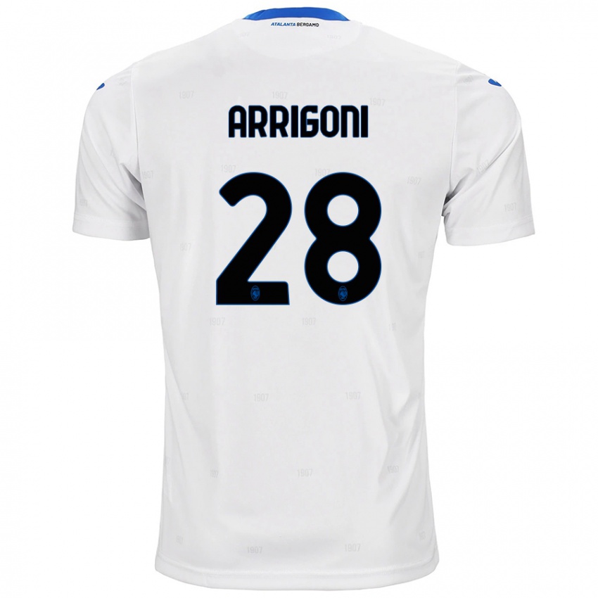 Niño Camiseta Mattia Arrigoni #28 Blanco 2ª Equipación 2024/25 La Camisa