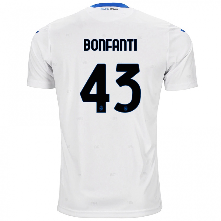 Niño Camiseta Giovanni Bonfanti #43 Blanco 2ª Equipación 2024/25 La Camisa