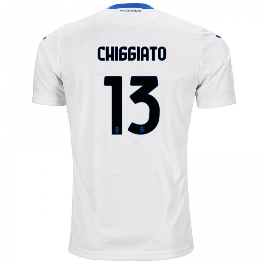 Niño Camiseta Gabriele Chiggiato #13 Blanco 2ª Equipación 2024/25 La Camisa