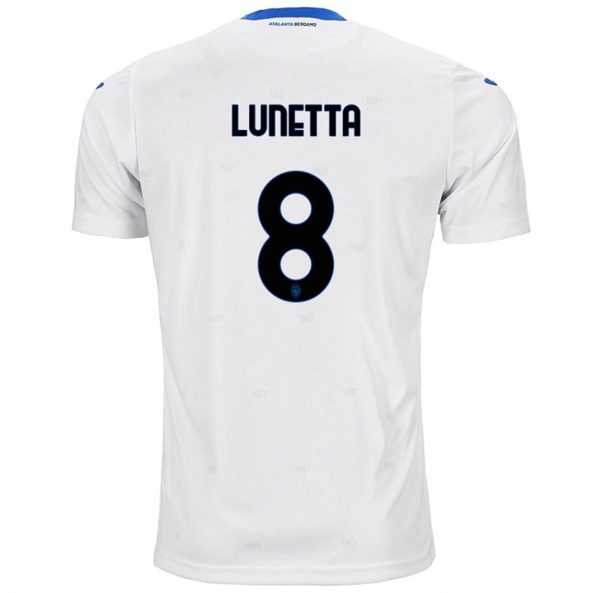 Niño Camiseta Gabriel Lunetta #8 Blanco 2ª Equipación 2024/25 La Camisa