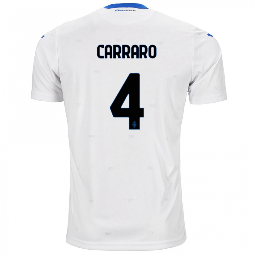 Niño Camiseta Marco Carraro #4 Blanco 2ª Equipación 2024/25 La Camisa