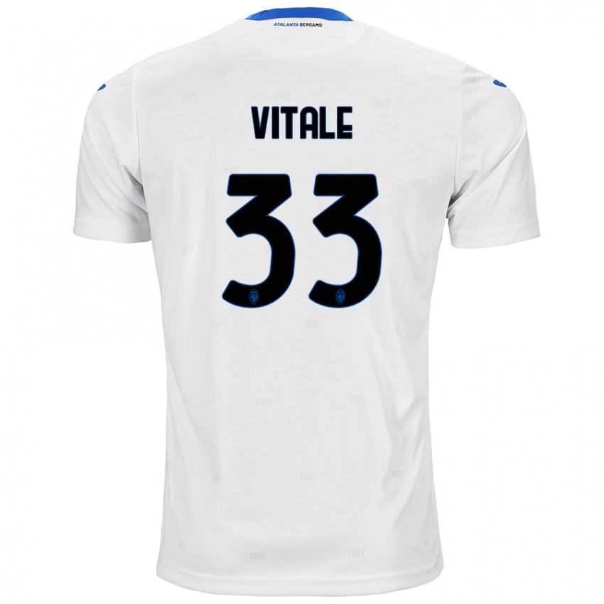 Niño Camiseta Francesca Vitale #33 Blanco 2ª Equipación 2024/25 La Camisa