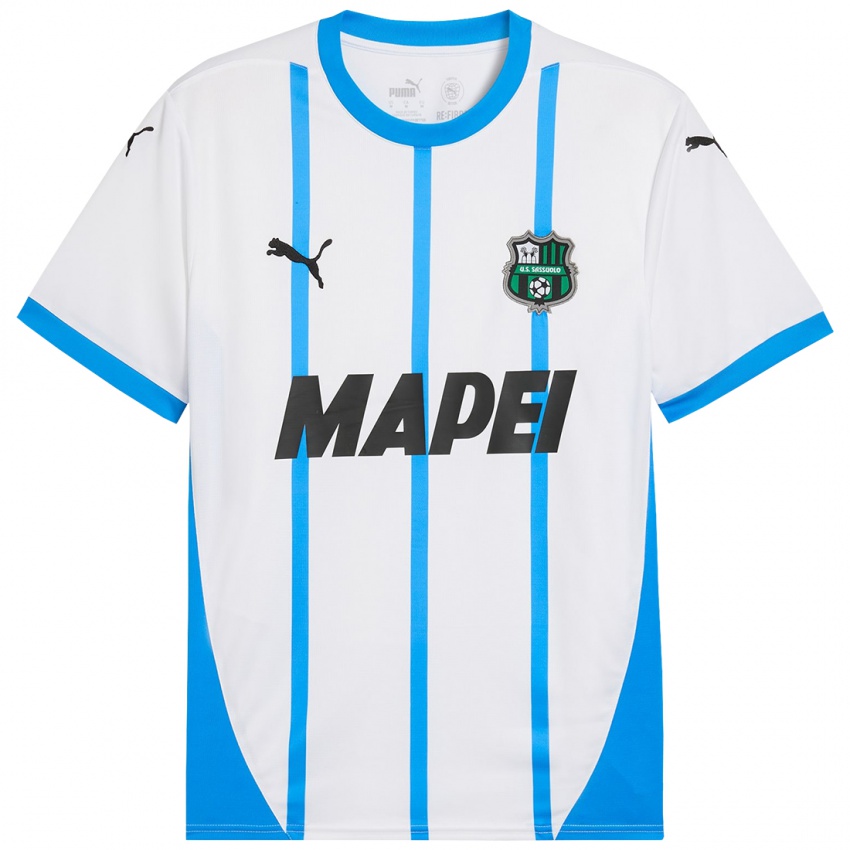 Niño Camiseta Giorgia Tudisco #23 Blanco Azul 2ª Equipación 2024/25 La Camisa