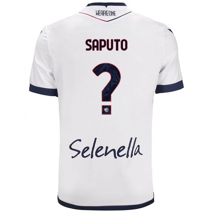 Niño Camiseta Jesse Saputo #0 Blanco Azul Real 2ª Equipación 2024/25 La Camisa