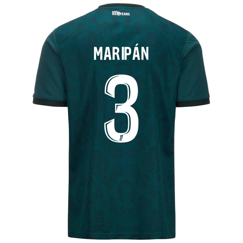 Niño Camiseta Guillermo Maripán #3 Verde Oscuro 2ª Equipación 2024/25 La Camisa