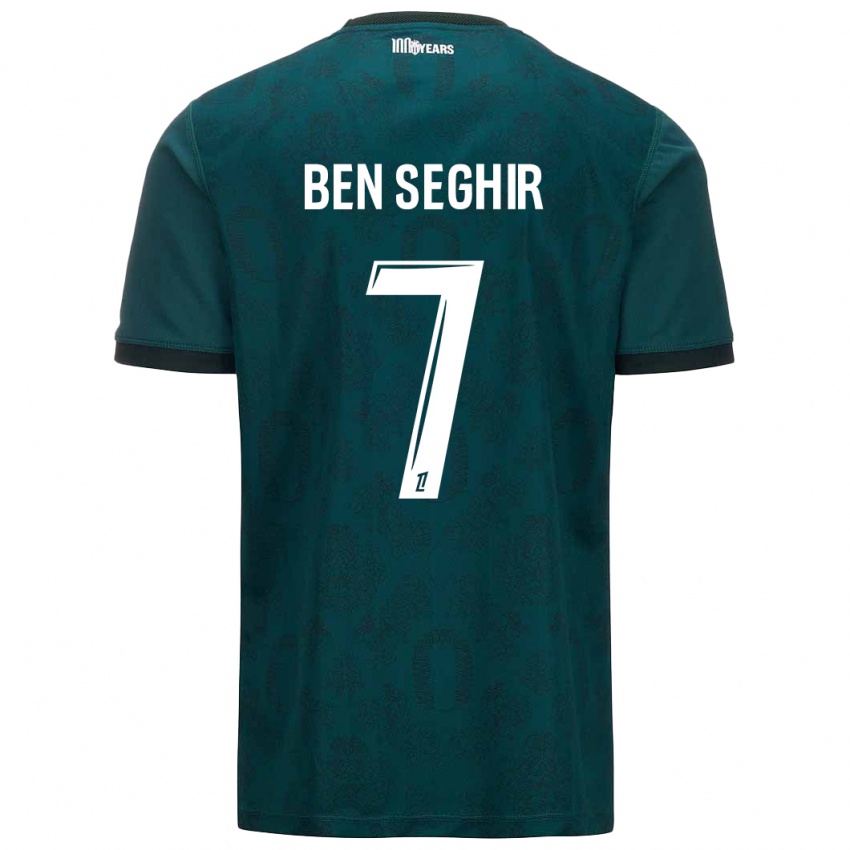 Niño Camiseta Eliesse Ben Seghir #7 Verde Oscuro 2ª Equipación 2024/25 La Camisa