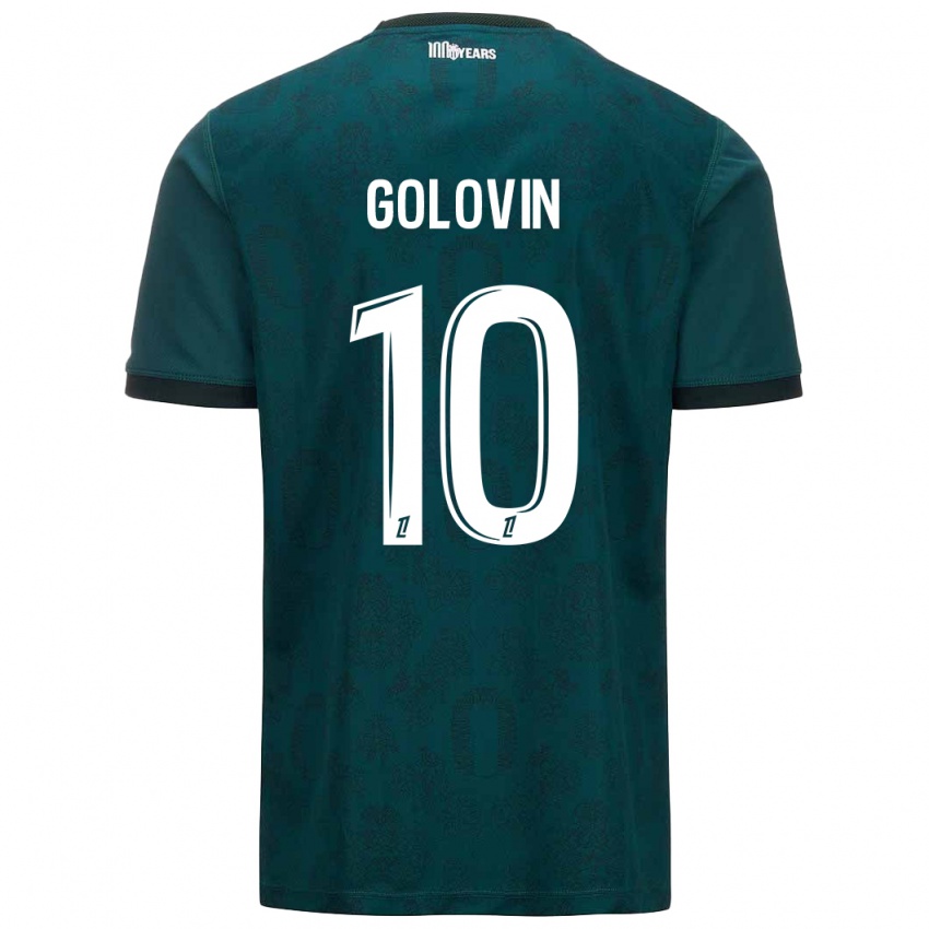 Niño Camiseta Aleksandr Golovin #10 Verde Oscuro 2ª Equipación 2024/25 La Camisa