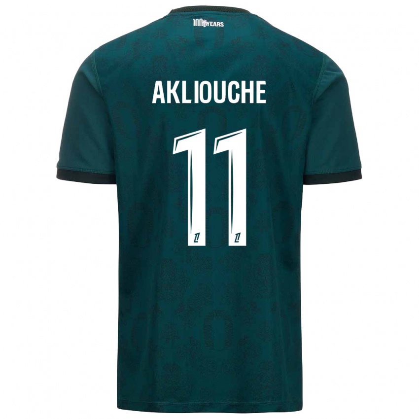 Niño Camiseta Maghnes Akliouche #11 Verde Oscuro 2ª Equipación 2024/25 La Camisa