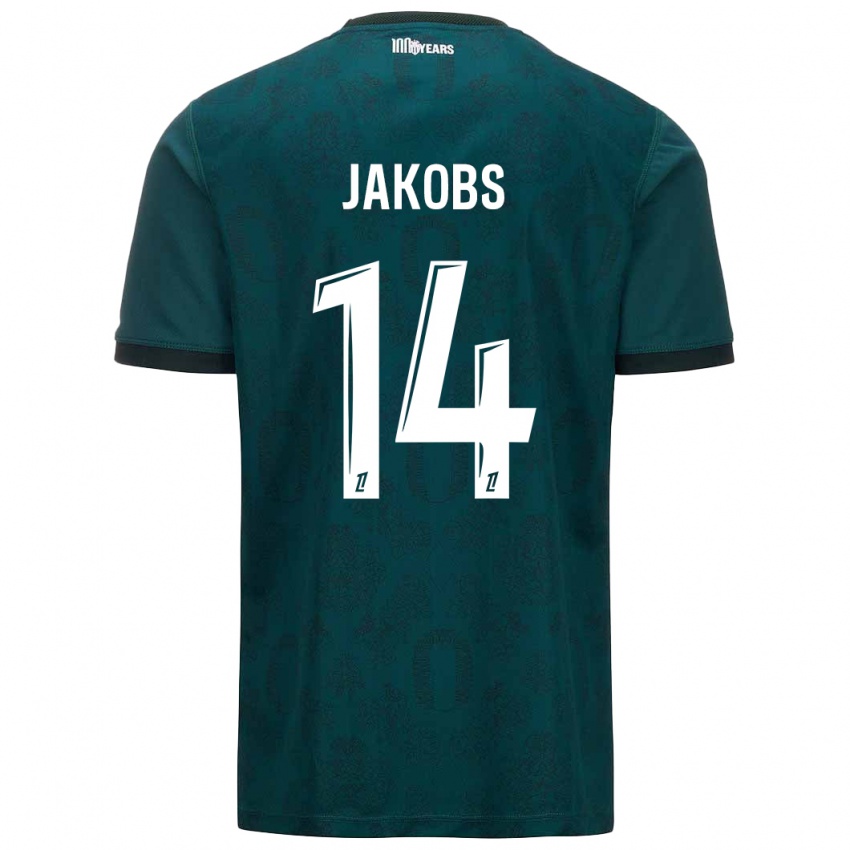 Niño Camiseta Ismail Jakobs #14 Verde Oscuro 2ª Equipación 2024/25 La Camisa